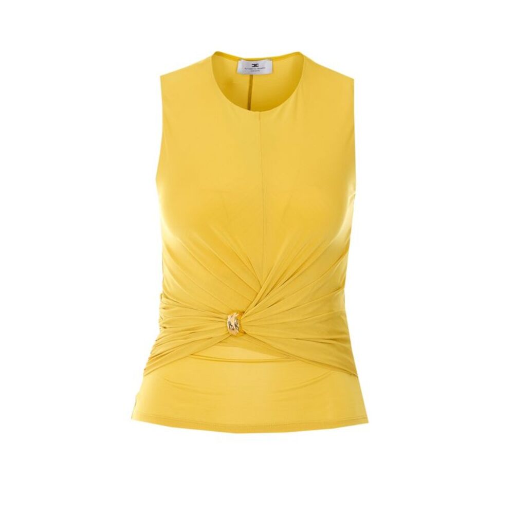 Elisabetta Franchi Women Jersey Top With Jewel Detail
